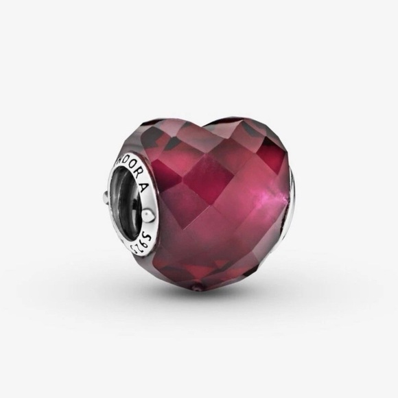 New PANDORA Fuchsia Shape of Love Charm - Picture 3 of 6